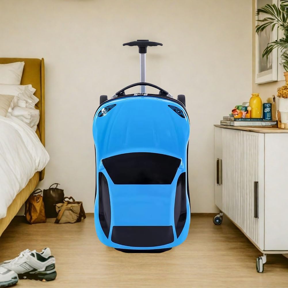 Explorer's Companion | Kid-Friendly Pull-Along Suitcase with Telescopic Handle | Sturdy ABS for Travel Fun