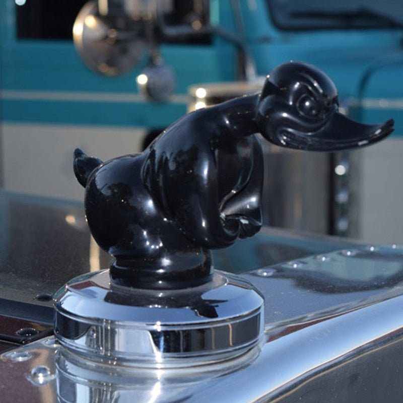 Quirky Duck Ornament | Chrome Radiator Emblem for Cars