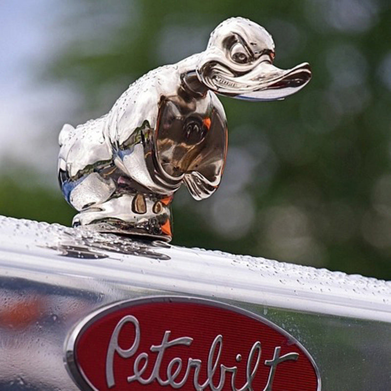 Quirky Duck Emblem | Chrome-Plated Hood Ornament for Cars