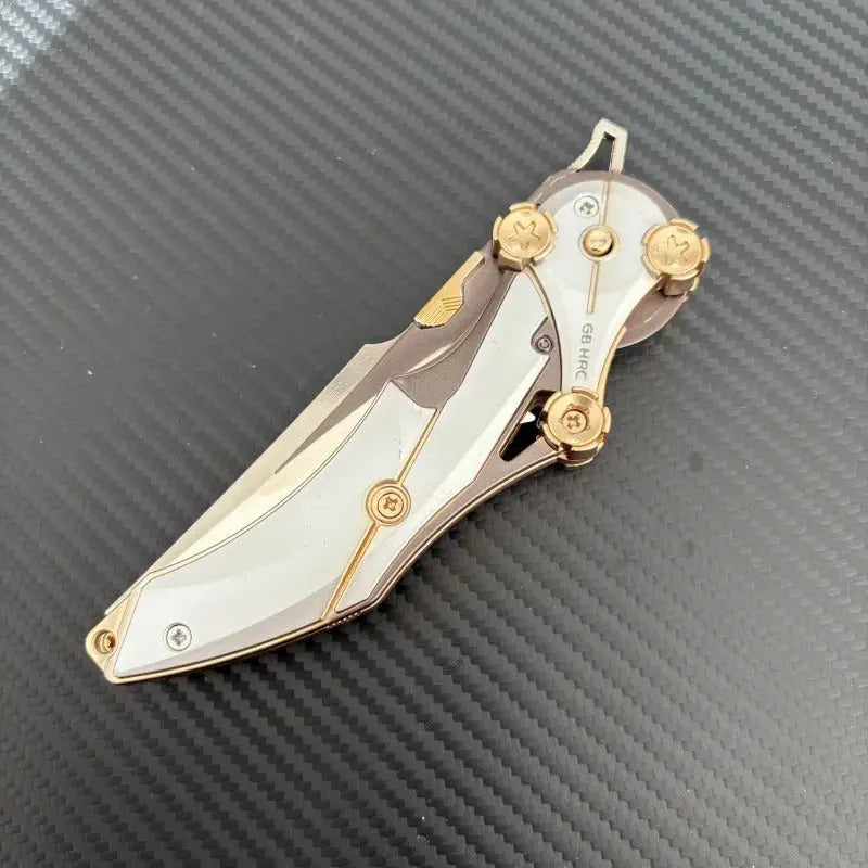 Premium Folding Knife with Durable Steel Blade | Compact EDC Essential