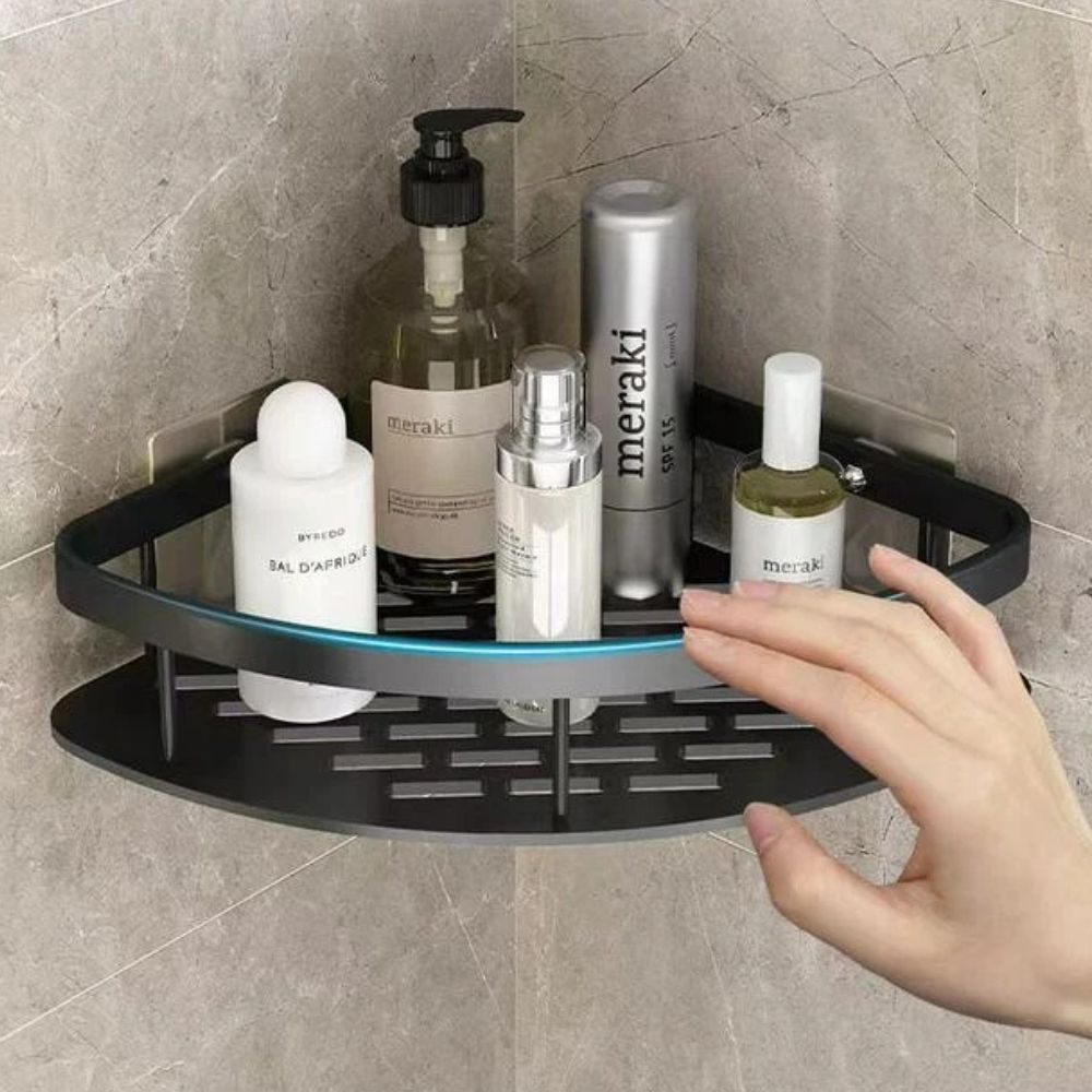 Space-Saving Corner Shower Organizer – No Drilling Required