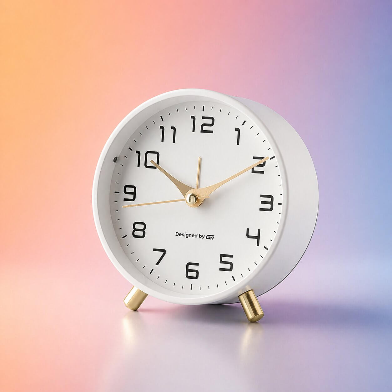 Stylish Battery-Operated Desk Clock with Silent Sweep