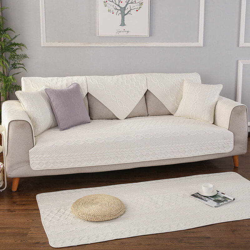 Luxurious Velvet Slip-Resistant Sectional Sofa Protector