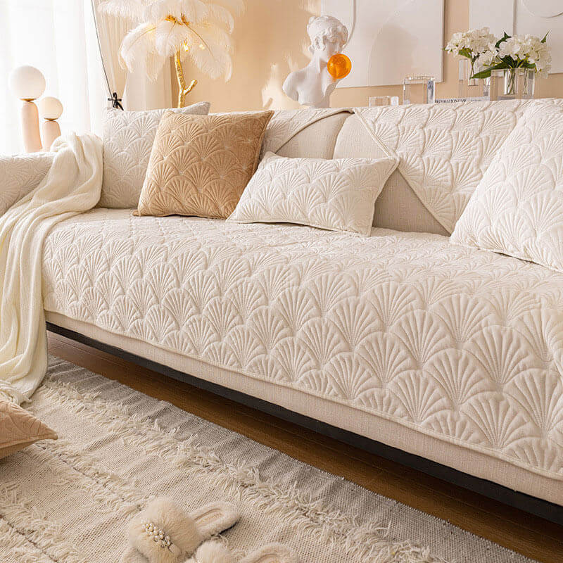 Luxurious Velvet Slip-Resistant Sectional Sofa Protector