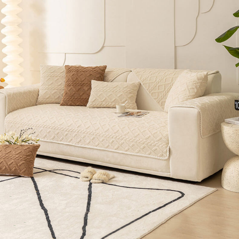 Luxurious Velvet Slip-Resistant Sectional Sofa Protector