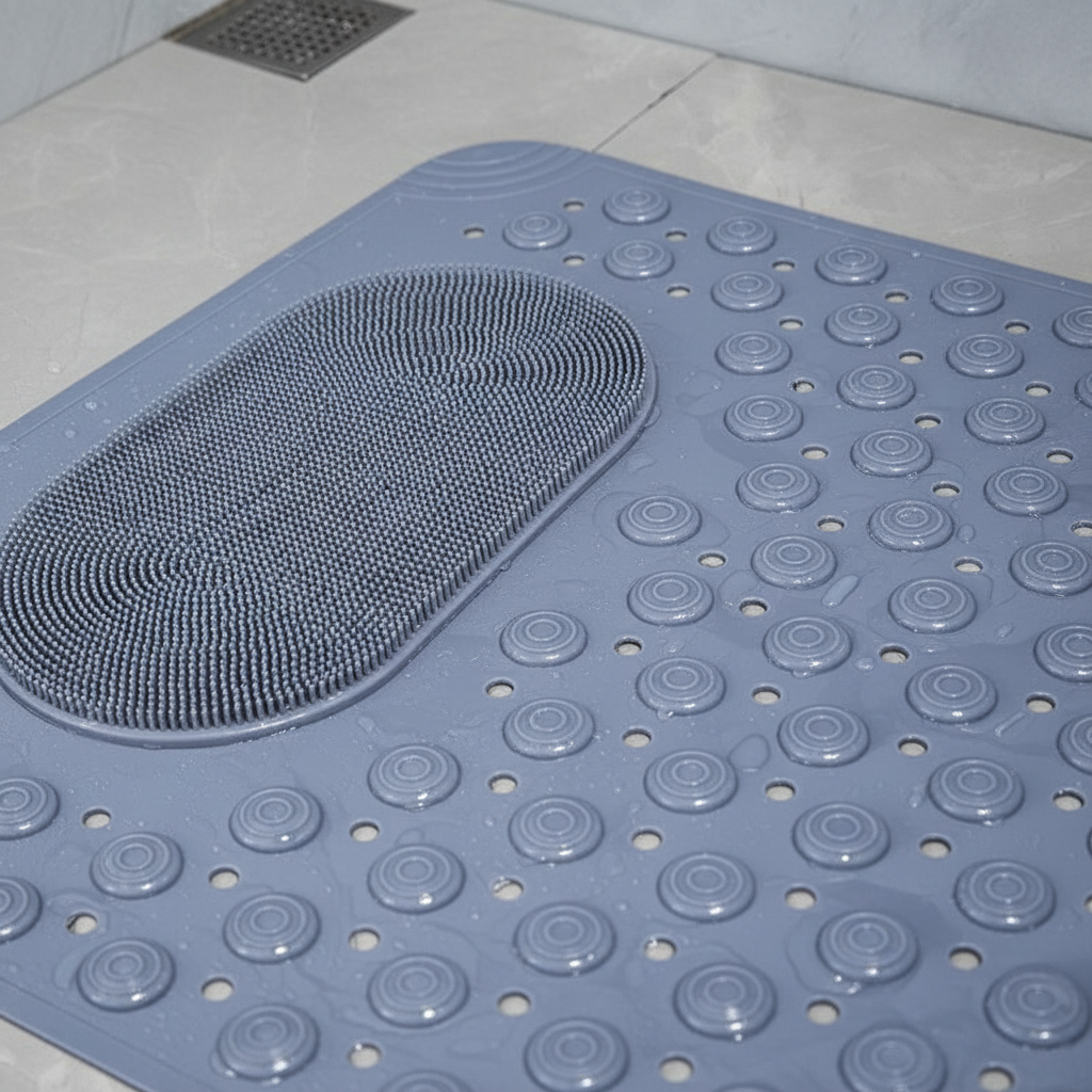Non-Slip Shower Mat in PVC - Aqua Grip Design