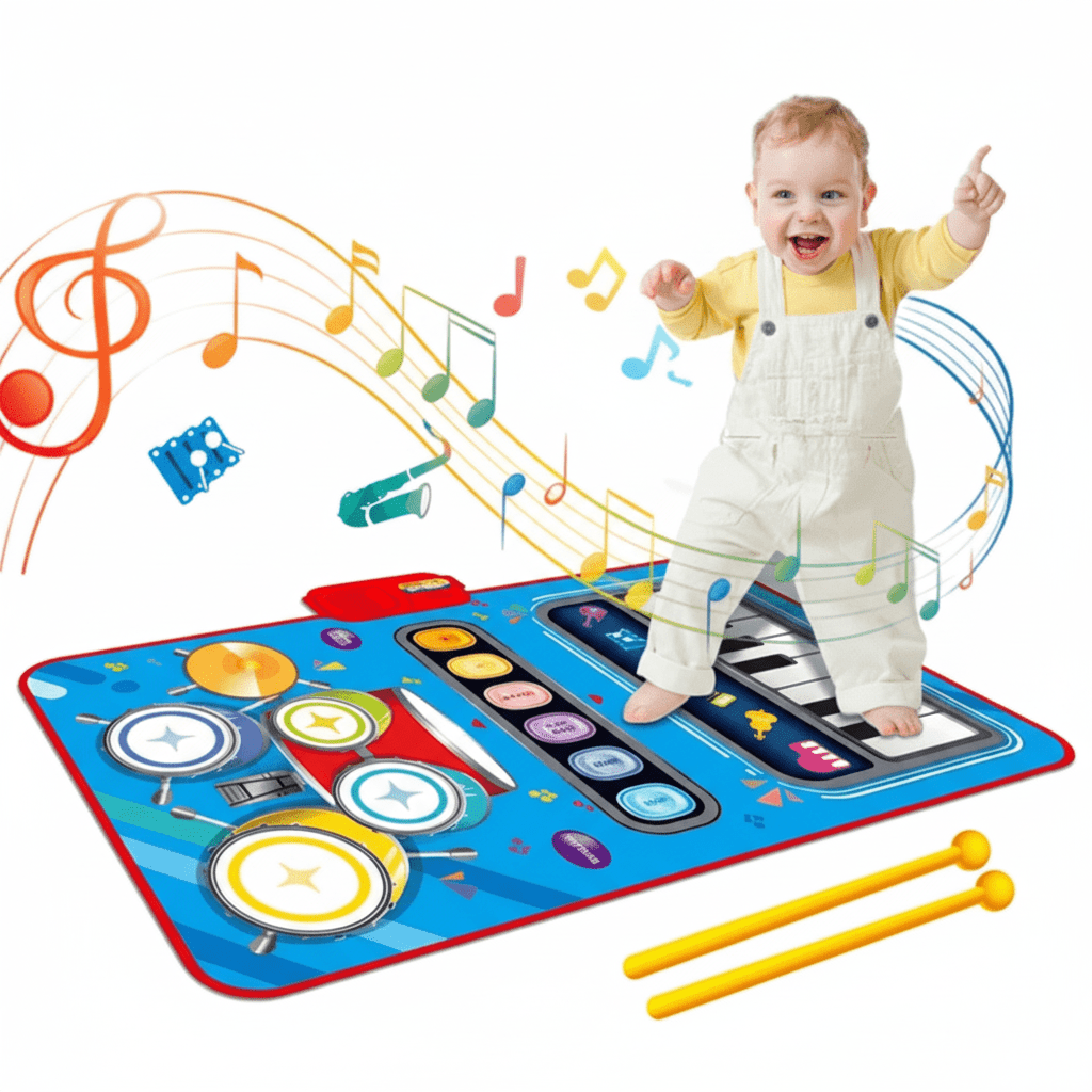 MelodyMates - Engaging Musical Activity Mat with 5 Sound Options