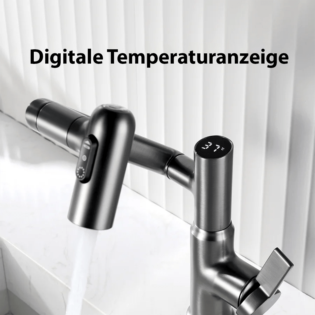 Versatile 360° Kitchen Faucet with Temperature Indicator