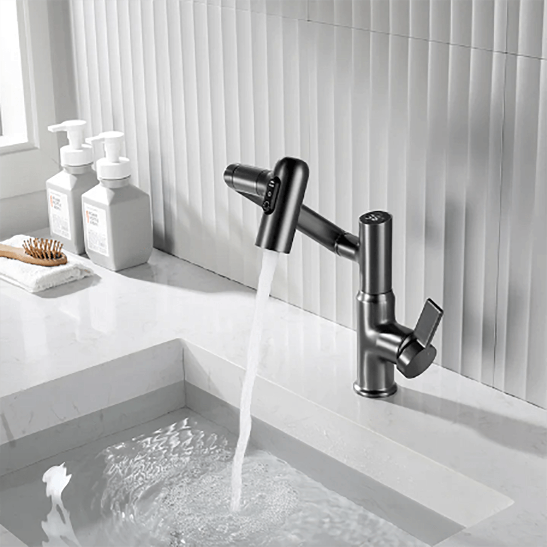 VersaFlow | 360° Adjustable Kitchen Faucet with Temperature Display