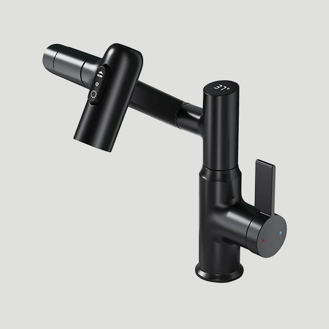 VersaFlow | 360° Adjustable Kitchen Faucet with Temperature Display