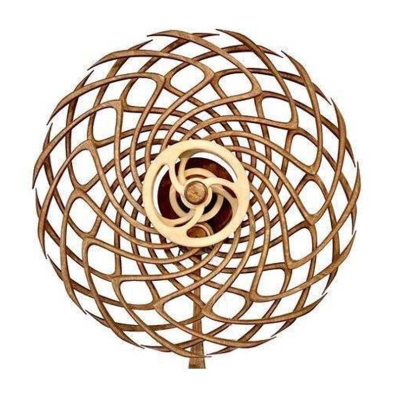 Elegant Motion Art Piece | Handcrafted Wooden Kinetic Decor