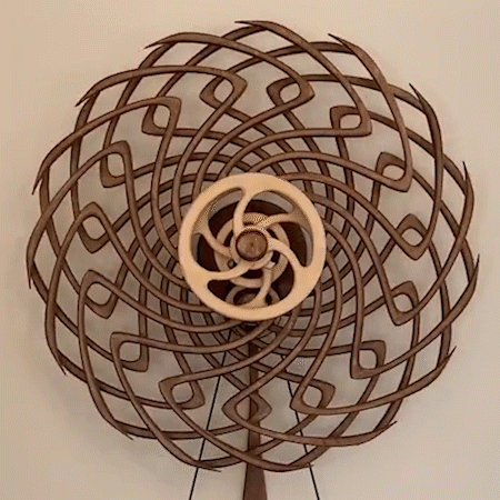 Elegant Motion Art Piece | Handcrafted Wooden Kinetic Decor