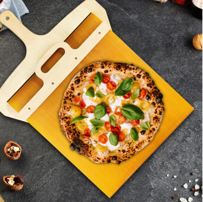 Premium Birch Wood Pizza Paddle for Easy Baking