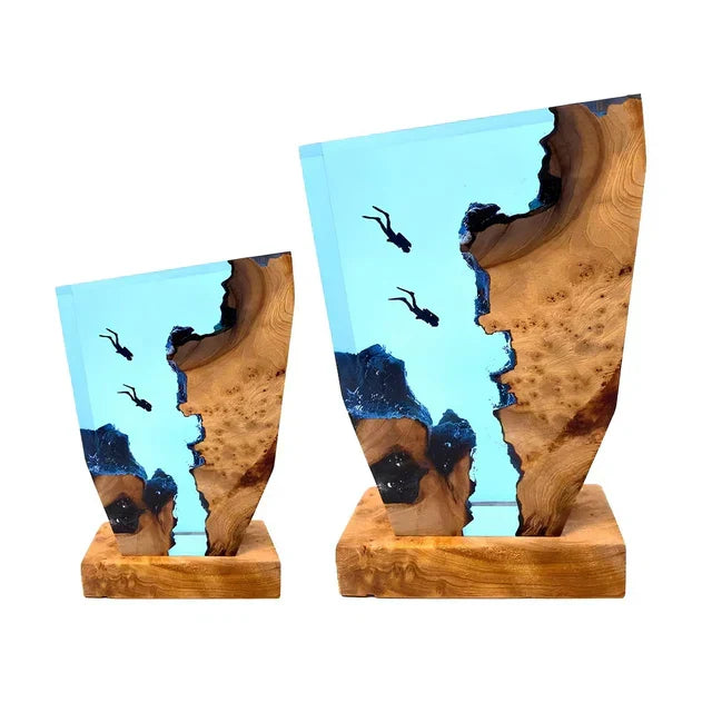 Tabletop Lamp with Artistic Design - AbyssGlow Style