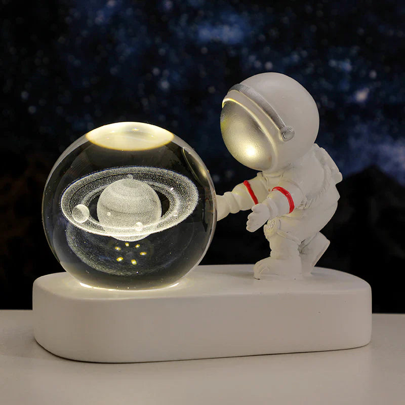 Galactic Glow USB Table Lamp with Crystal Sphere Design