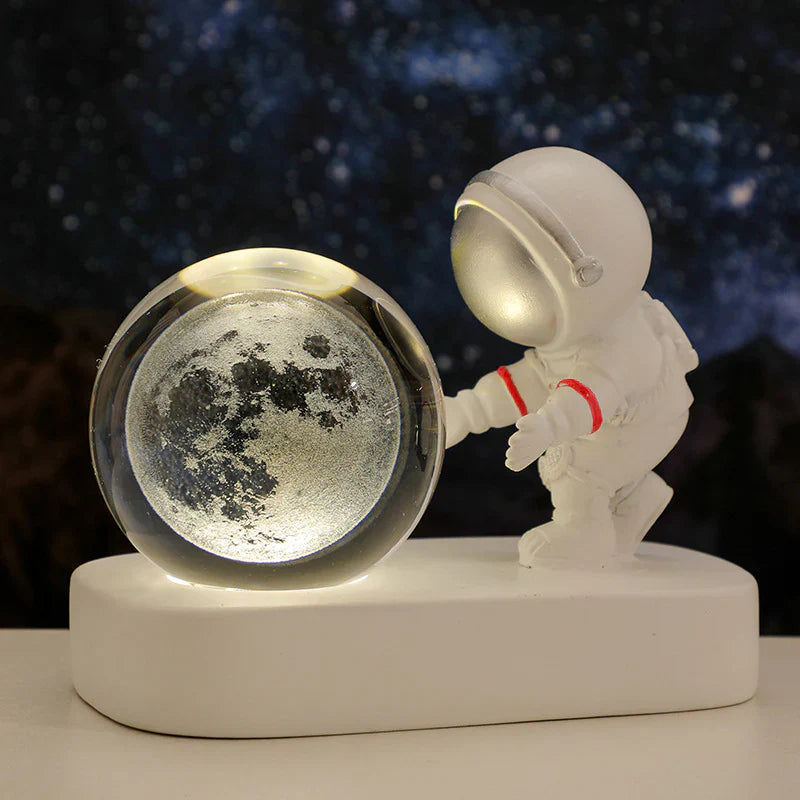 Galactic Glow USB Table Lamp with Crystal Sphere Design