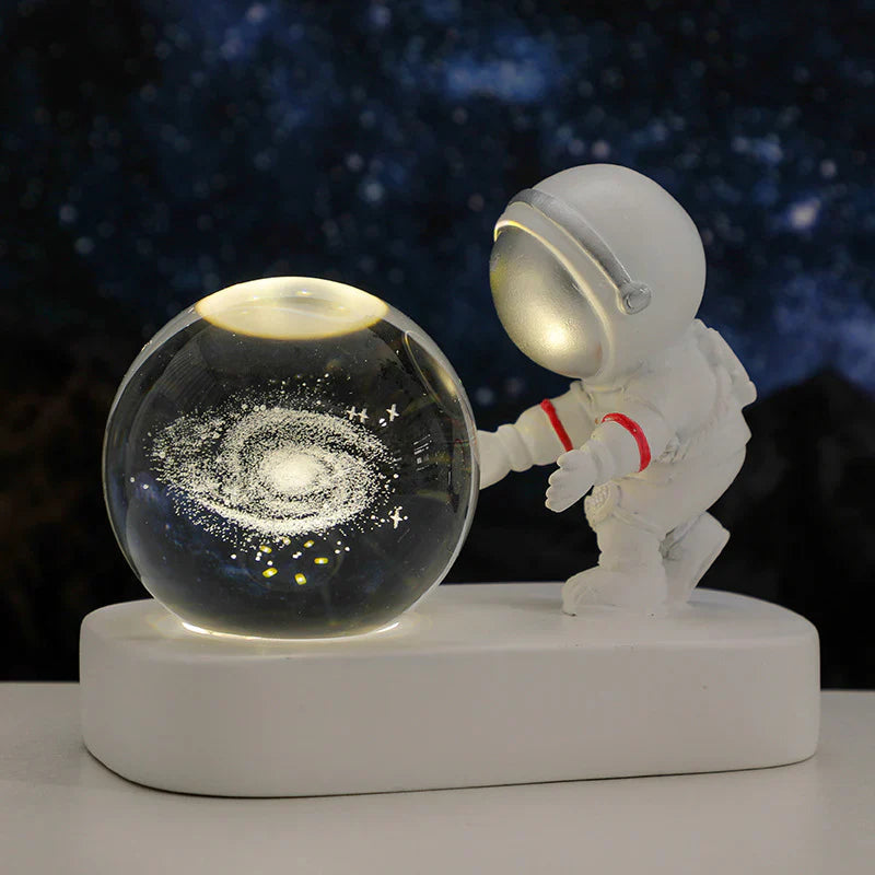 Galactic Glow USB Table Lamp with Crystal Sphere Design