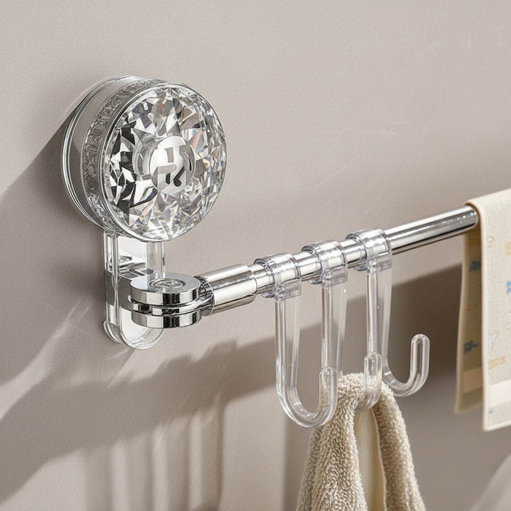 Wall-Mounted Retractable System with Hooks