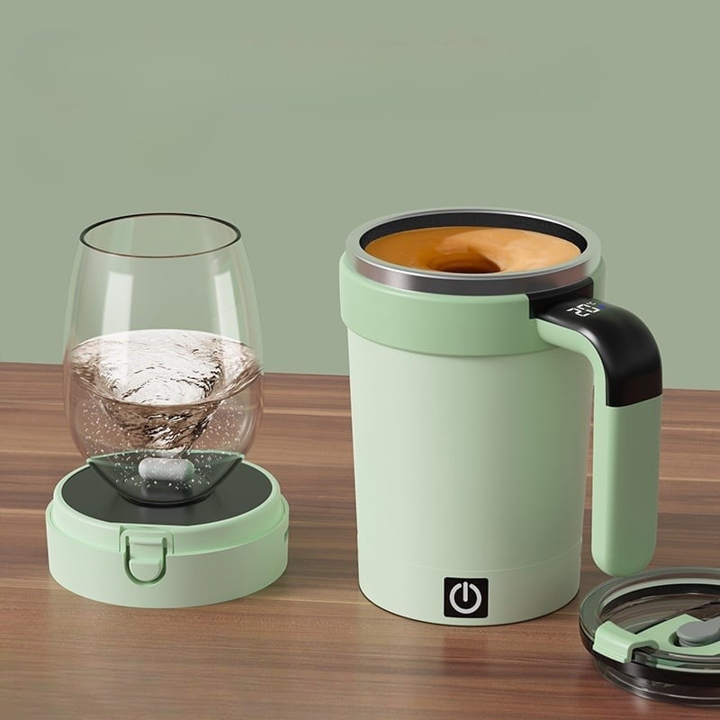Smart Stirring Mug with Precise Temperature Control – Rechargeable Self-Mixing Cup