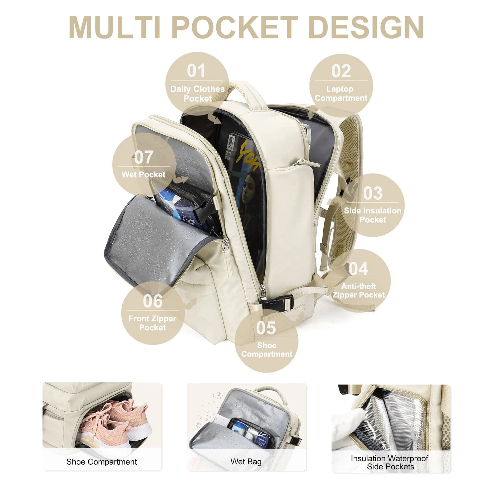 Women's Versatile Waterproof Adventure Backpack