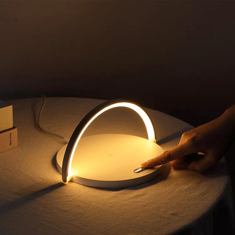 Stylish 2-in-1 Charging Lamp with Wireless Convenience