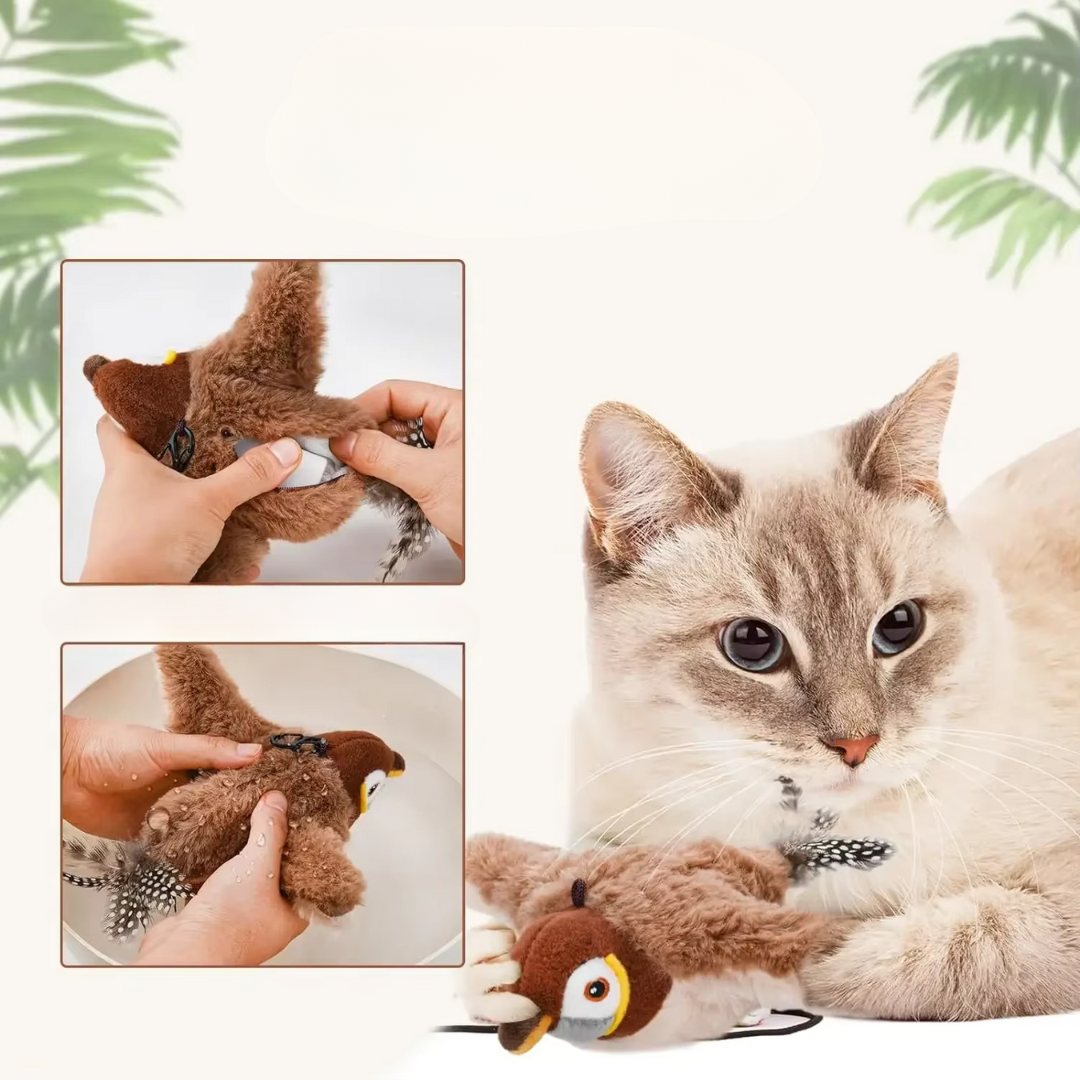 Dynamic Feathered Plaything for Cats