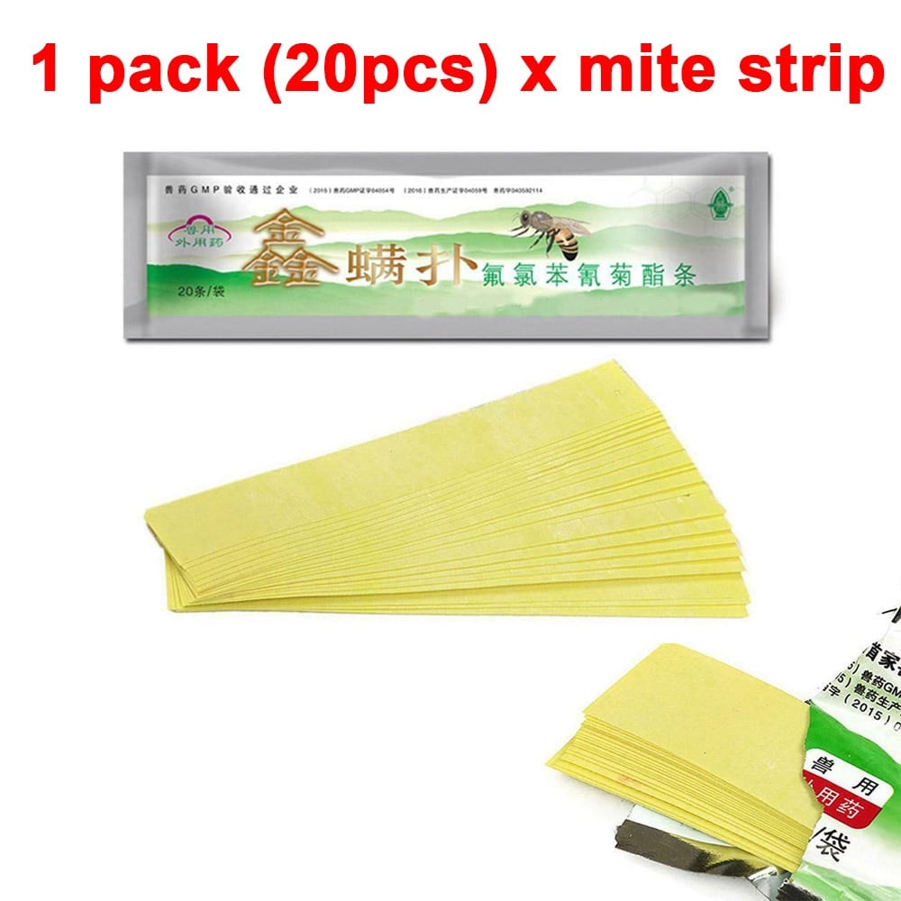 20-Pack of EcoGuard Mite Control Strips for Beekeeping