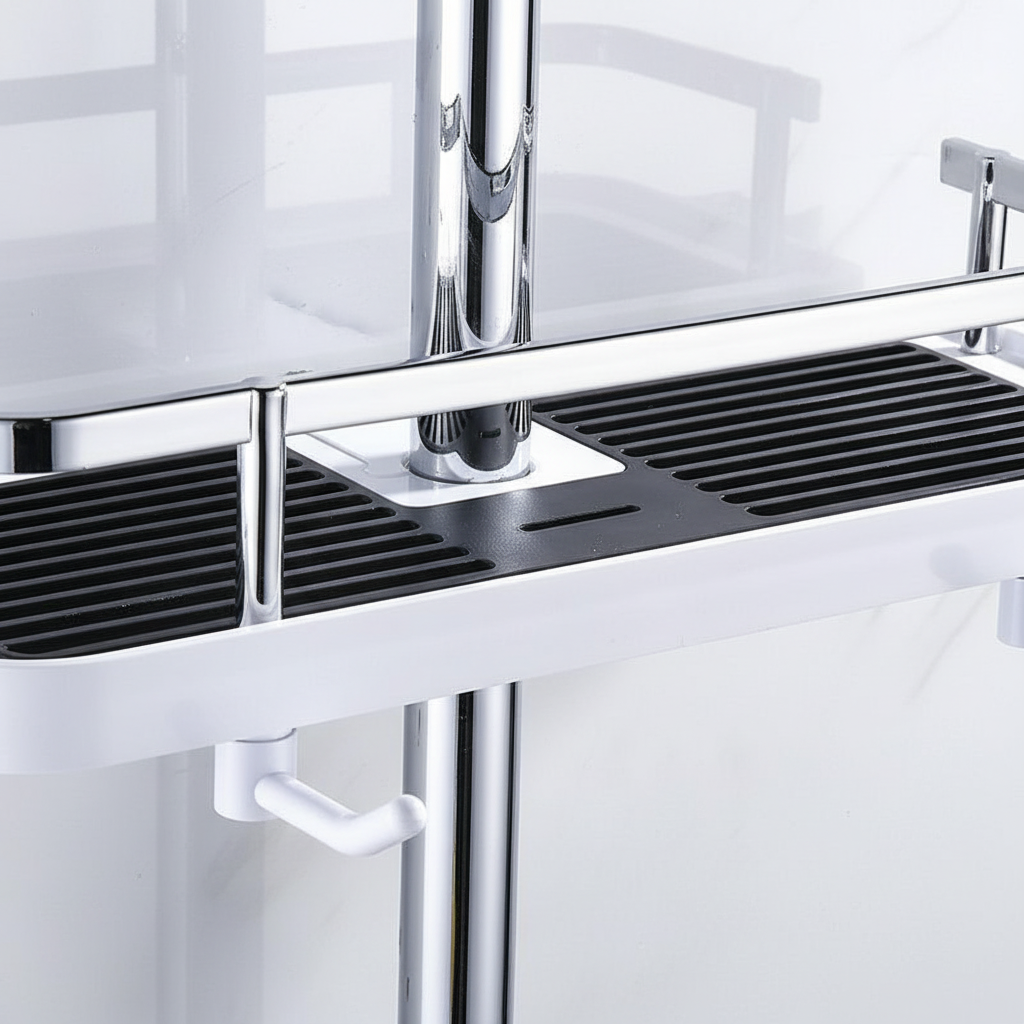 Suction Cup Shower Shelf for Bathroom Storage