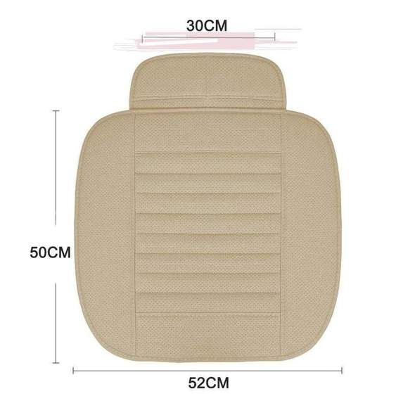 Eco-Friendly Charcoal Car Seat Pad | Stylish Leather Design