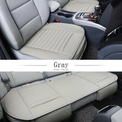 Eco-Friendly Charcoal Car Seat Pad | Stylish Leather Design