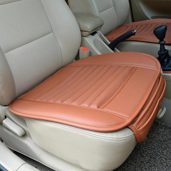 Eco-Friendly Charcoal Car Seat Pad | Stylish Leather Design