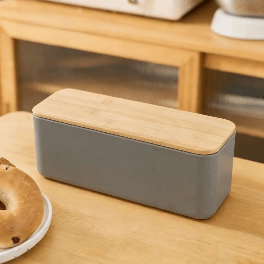 Stylish Kitchen Storage Box with Versatile Cutting Lid