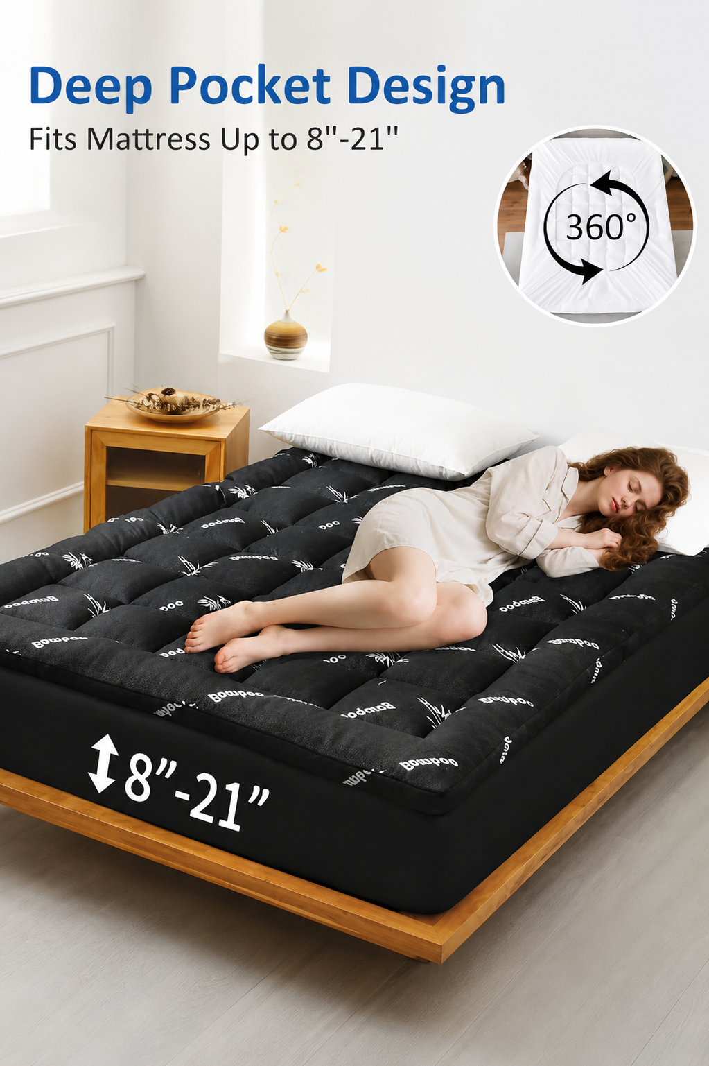 Luxurious Cooling Mattress Topper for Queen Beds