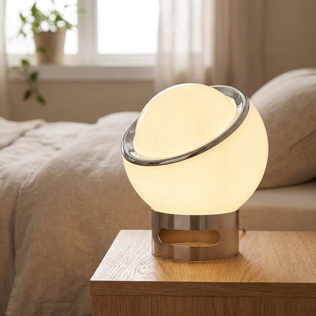 Sleek Modern Desk Lamp with Soft Glass Shade for Cozy Lighting