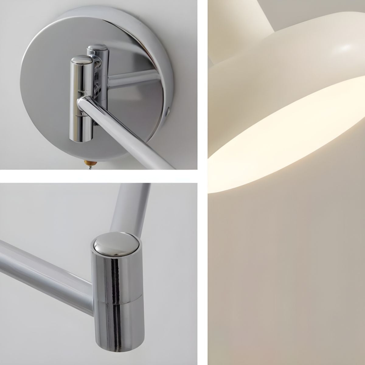 Swing Arm Wall Light Fixture with Bauhaus Design
