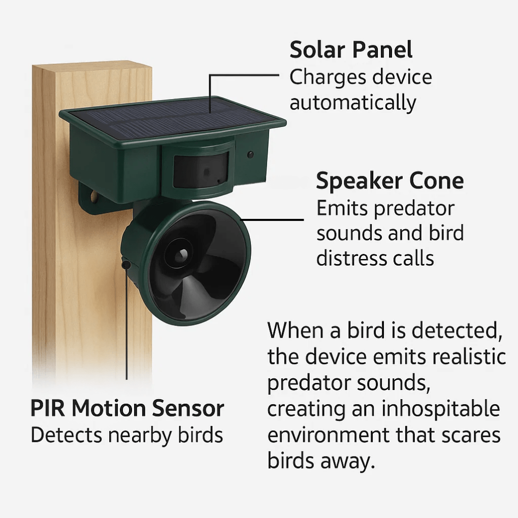 AvianShield Motion Activated Bird Deterrent Device