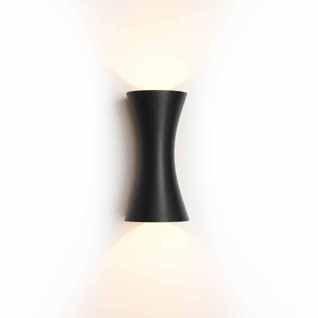 Sleek Matte Black LED Wall Fixture for Versatile Spaces