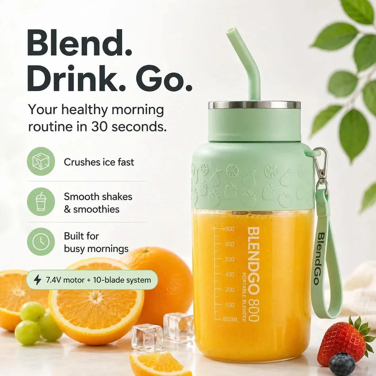 BlendMaster Pro – Compact Travel Blender for Smoothies