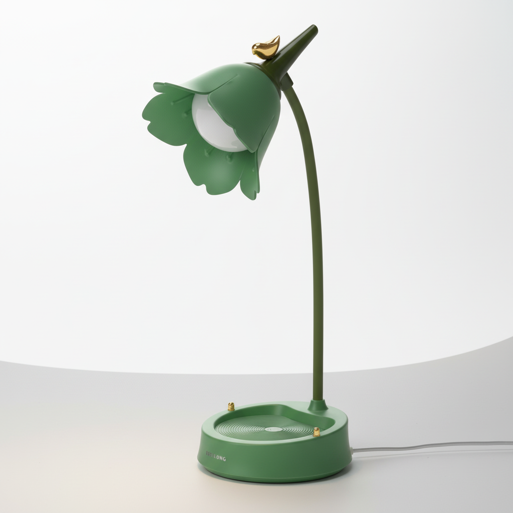 Flower-Inspired Table Lamp - Soft Light Design