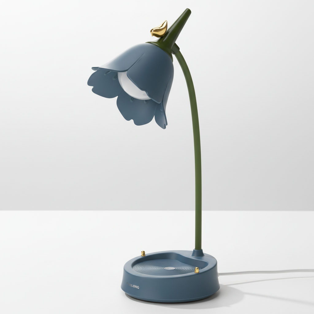 Flower-Inspired Table Lamp - Soft Light Design