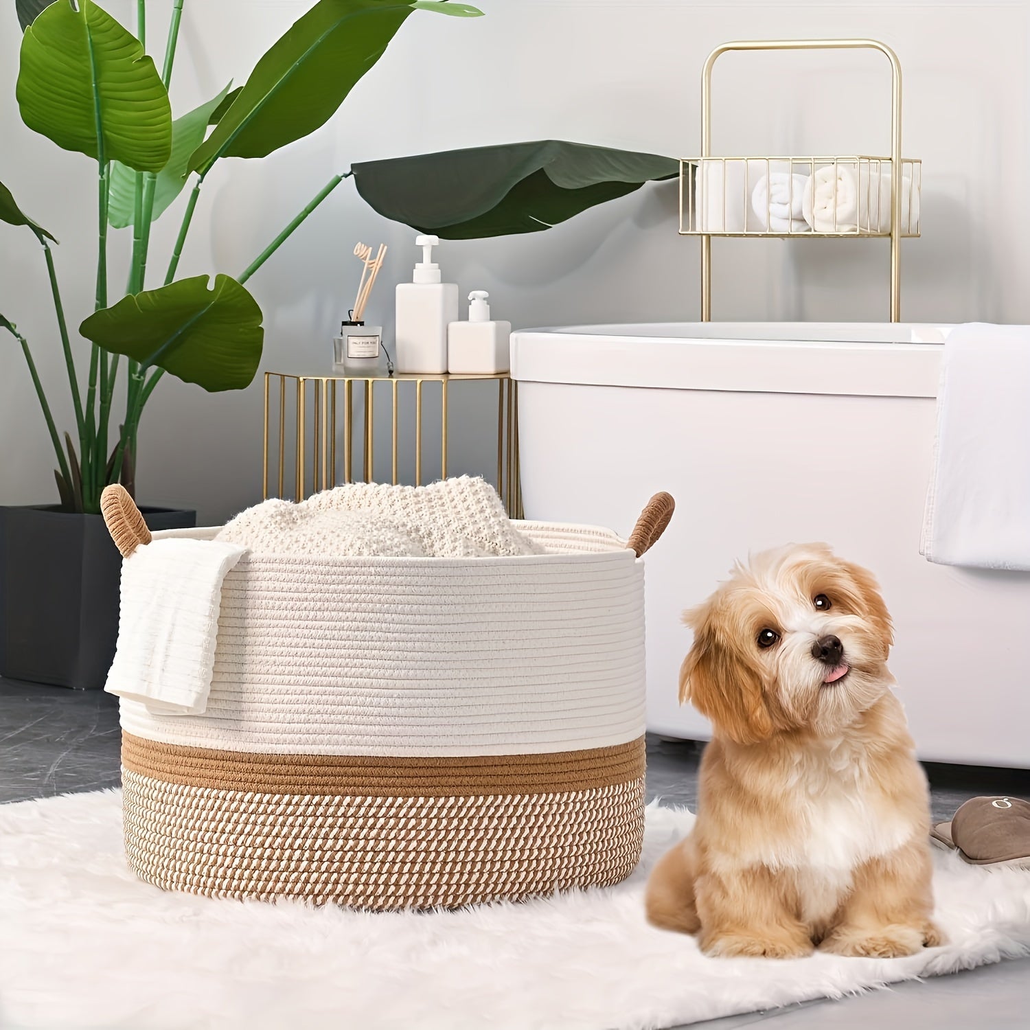 Chic Cotton Organizer Basket for Stylish Home Storage