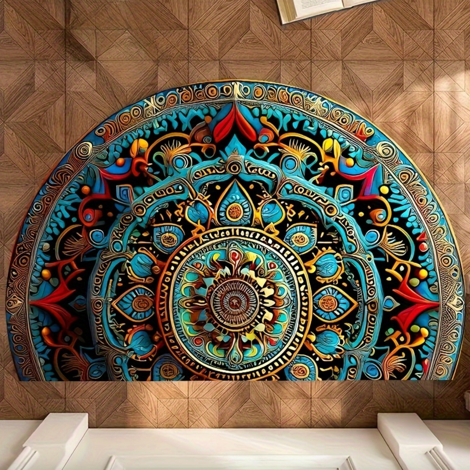 Chic Mandala Entryway Mat with Non-Slip Backing