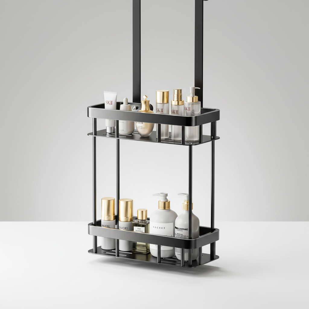 Wall-Mounted Shower Storage Shelf – No Drilling Required