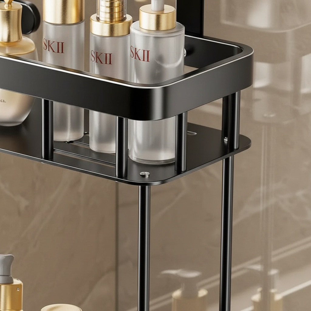 Wall-Mounted Shower Storage Shelf – No Drilling Required
