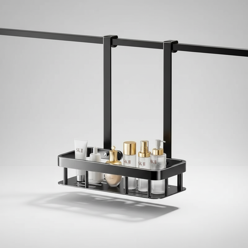 Wall-Mounted Shower Storage Shelf – No Drilling Required