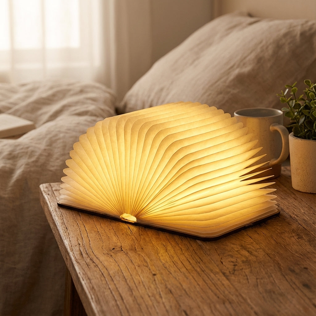 Table Lamp Designed as a Book Shape