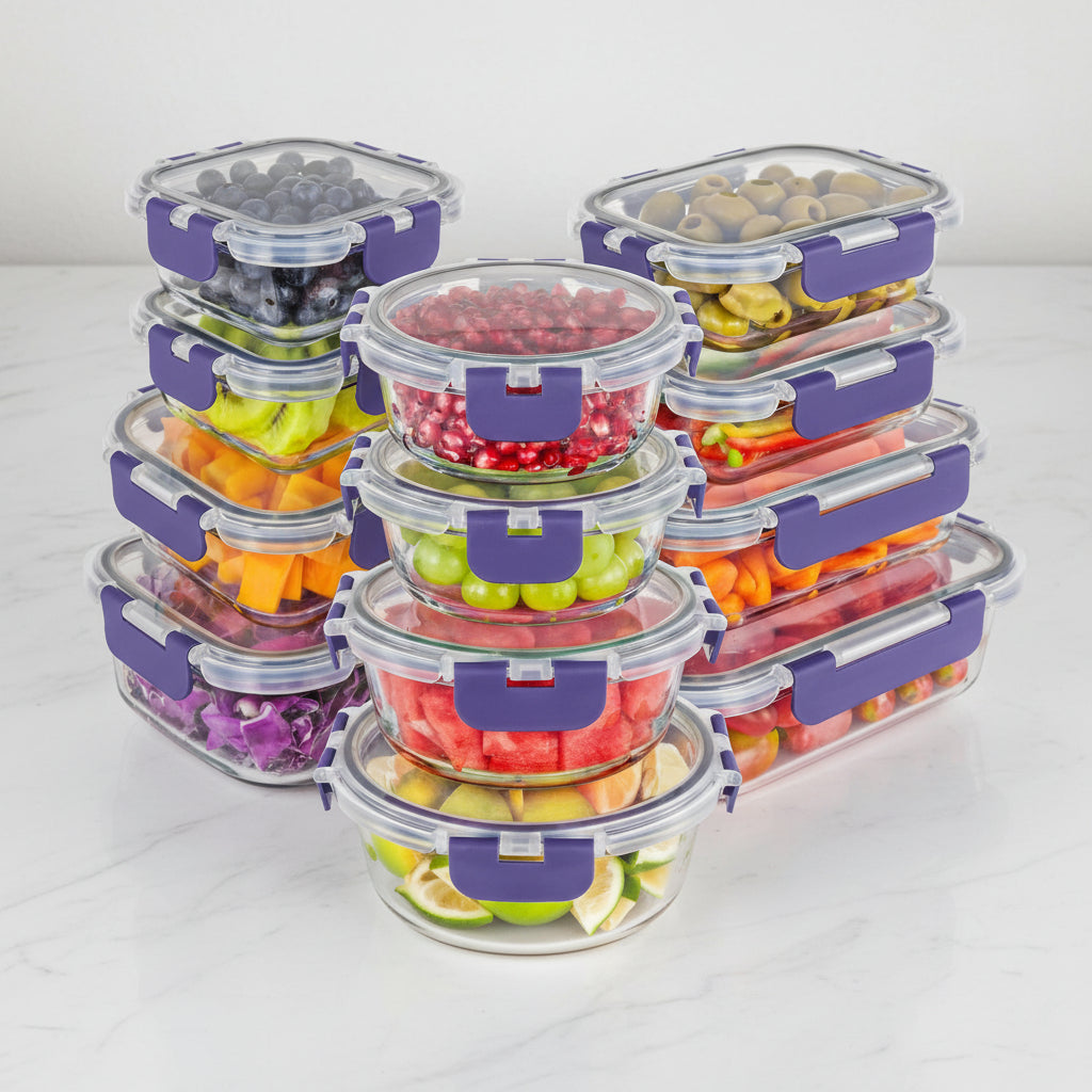 Premium Glass Meal Prep Containers with Secure Lids | Keep Food Fresh