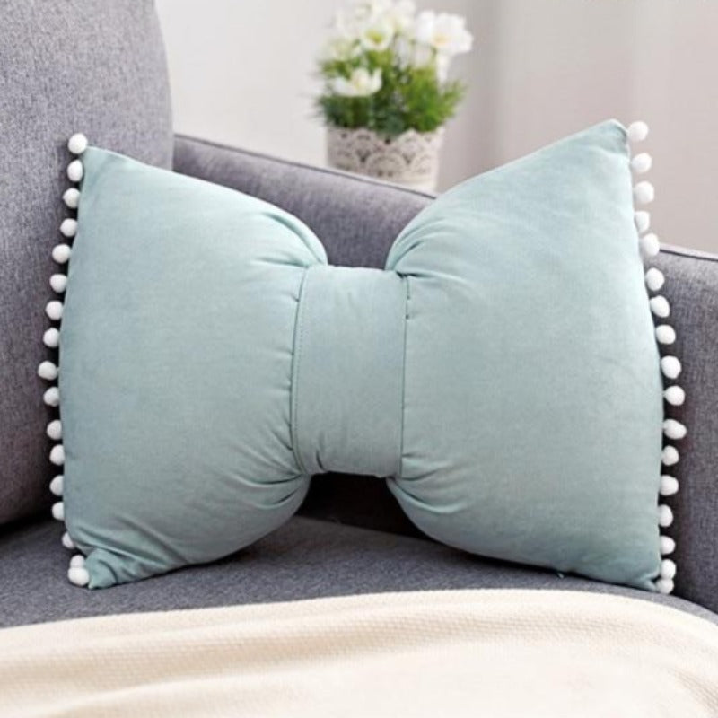 Chic Bow-Style Decorative Cushion for Home Accents