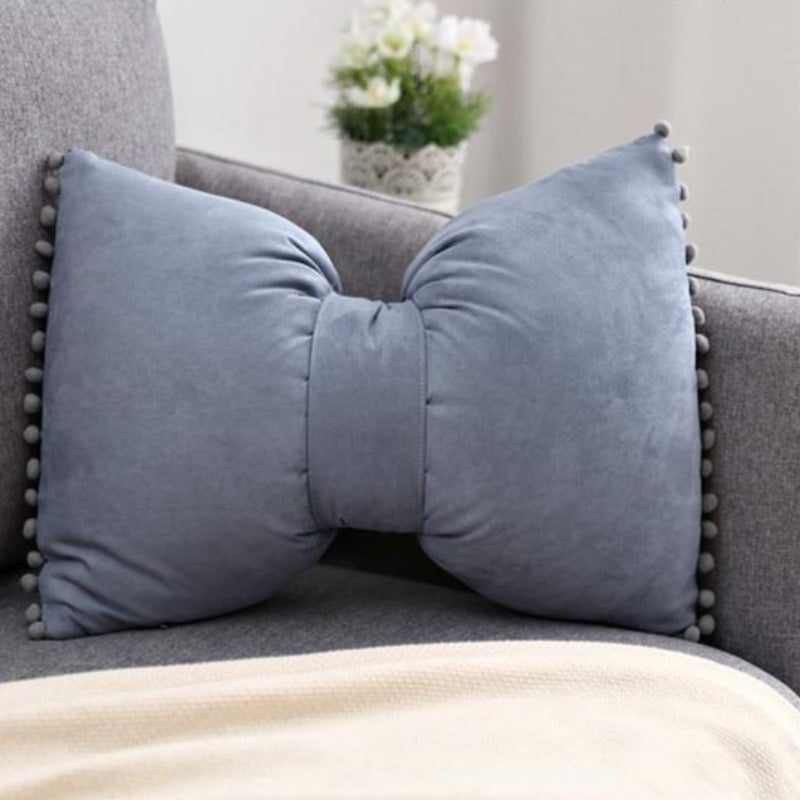 Chic Bow-Style Decorative Cushion for Home Accents