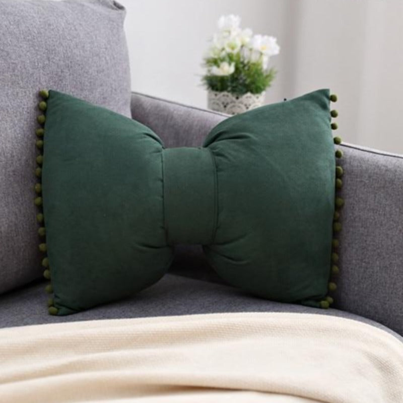 Chic Bow-Style Decorative Cushion for Home Accents